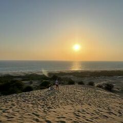 Sonnenuntergang auf der großen Düne
