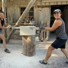 ... und das in unterschiedlicher Besetzung an der Säge :-)