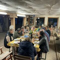 Vesperabend in der Werkstatt. Draußen ist es mal recht herbstlich geworden.