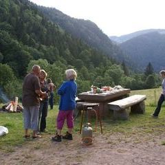 Abendliches Vesper der Kursteilnehmer in Vorbereitung